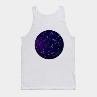 Constellations on a starry night Tank Top